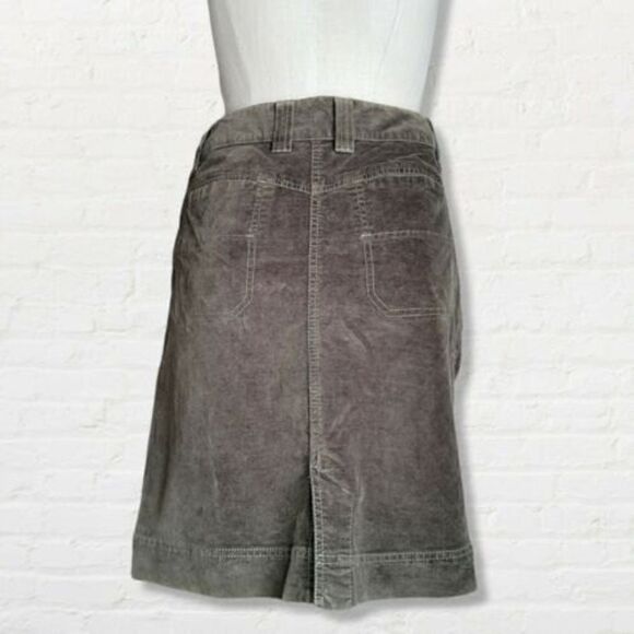 ATHLETA Skirt Brown Washed Velvet Casual Skirt Velveteen Cotton Women's Size 8 - Picture 2 of 10
